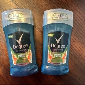 (2) Degree Mandarin & Vetiver Deodorant 48H Aluminum Free Formulation New